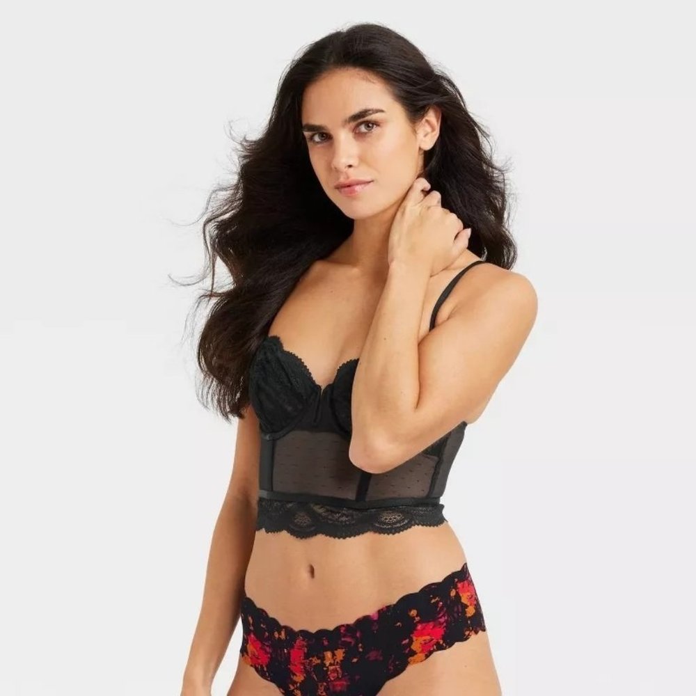 Auden Women's Lace Corset Black Medium